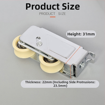 Rulare pentru ușă glisantă: model 2001, aliaj de aluminiu, două roți, șină inferioară, roată cu rulmenți pentru cale lată