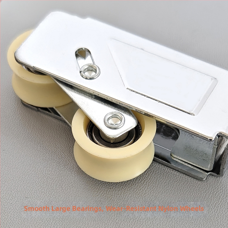 Rulare pentru ușă glisantă: model 2001, aliaj de aluminiu, două roți, șină inferioară, roată cu rulmenți pentru cale lată