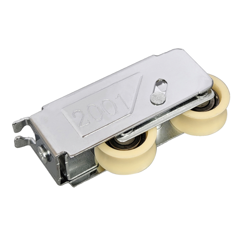 Rulare pentru ușă glisantă: model 2001, aliaj de aluminiu, două roți, șină inferioară, roată cu rulmenți pentru cale lată