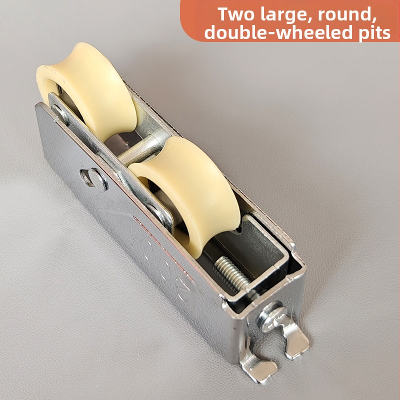 Rulare pentru ușă glisantă: model 2001, aliaj de aluminiu, două roți, șină inferioară, roată cu rulmenți pentru cale lată