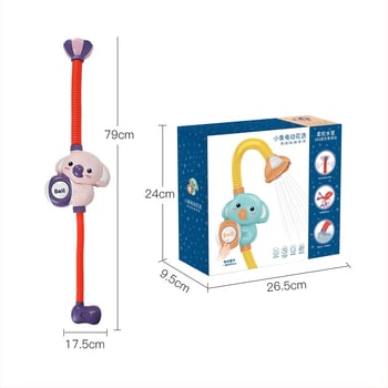 Jucărie electrică de baie în formă de elefant cu jet de apă – ABS, funcție baie/dus, pentru copii 4–6 ani