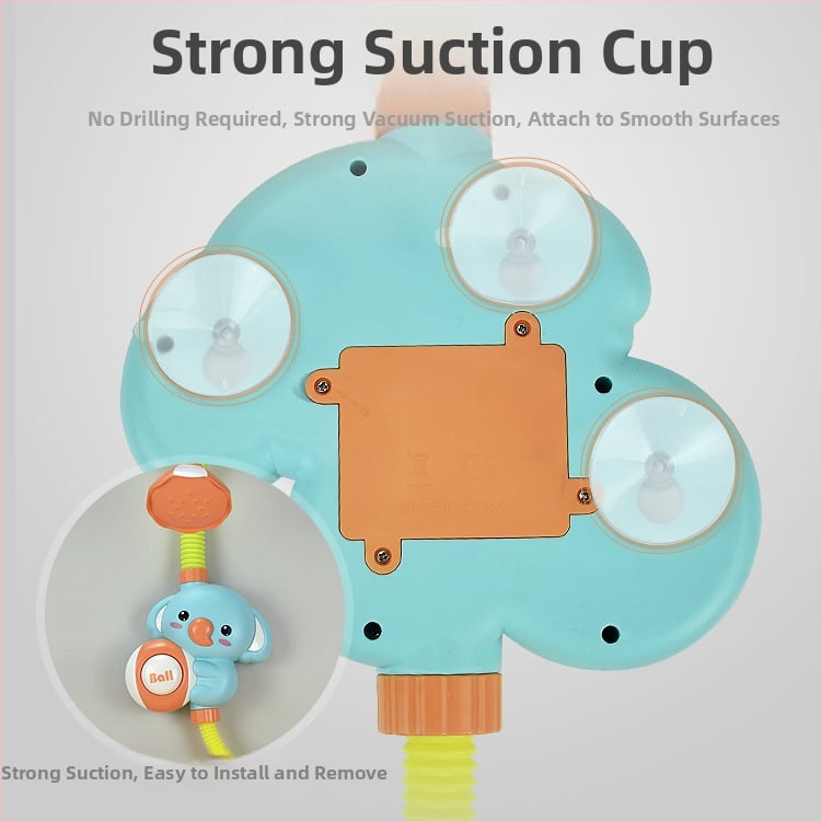 Jucărie electrică de baie în formă de elefant cu jet de apă – ABS, funcție baie/dus, pentru copii 4–6 ani