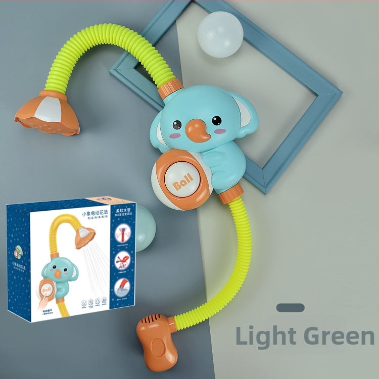 Jucărie electrică de baie în formă de elefant cu jet de apă – ABS, funcție baie/dus, pentru copii 4–6 ani