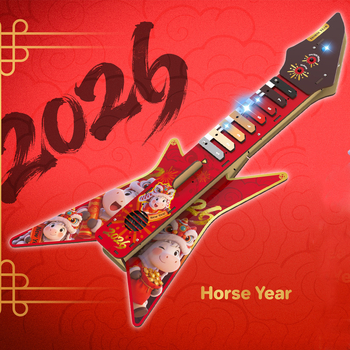 Model de chitară electrică din lemn – jucărie DIY pentru copii (lemn, model de chitară, asamblare DIY, vârsta 7-14 ani)