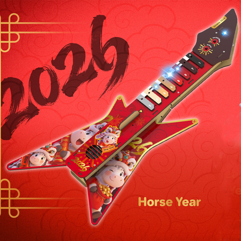 Model de chitară electrică din lemn – jucărie DIY pentru copii (lemn, model de chitară, asamblare DIY, vârsta 7-14 ani)