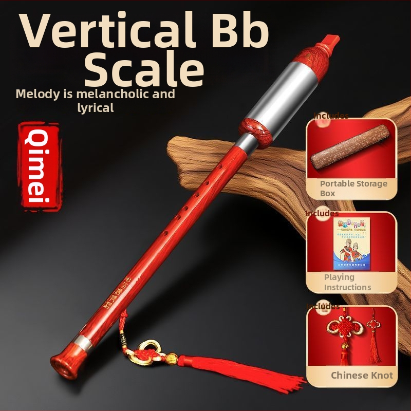 Crazy Sound Bawu Box – instrument Bawu cu suflu vertical pentru începători, model Bau Box, corp din mahon imitativ