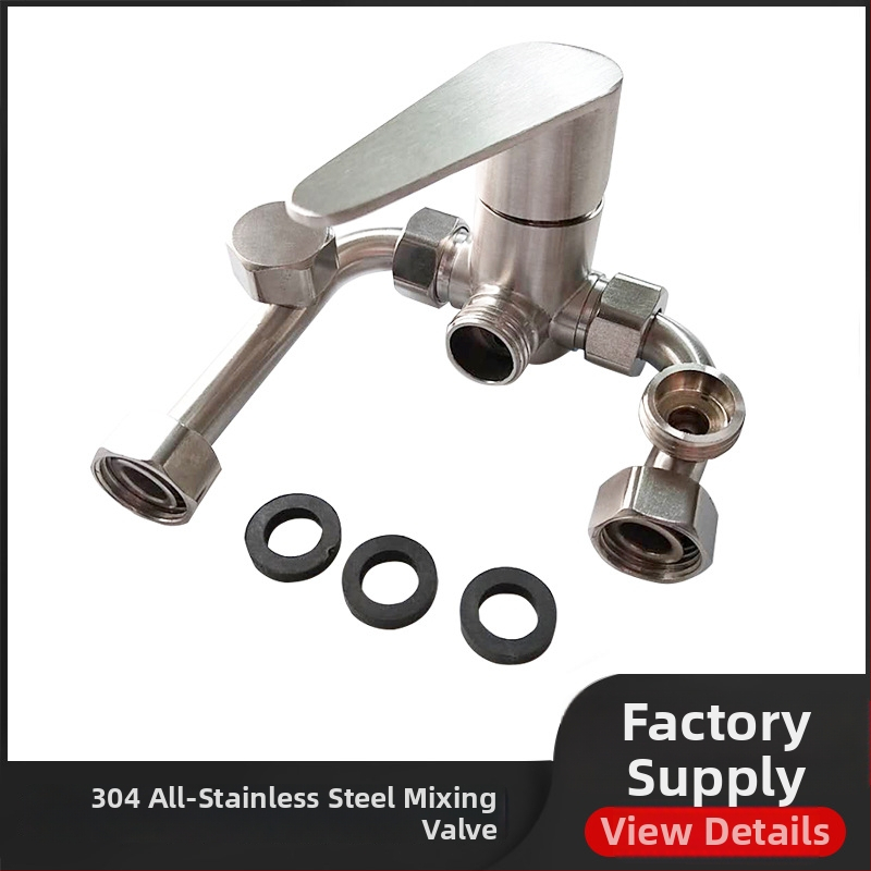 Zmiešavací ventil pre elektrický ohrievač vody, U-tvarovaný, z 304 nerezovej ocele, model HS-00016, tlak 0,85 MPa, studená voda 4°C, horúca voda 45°C, výstupný prietok 10 L/min