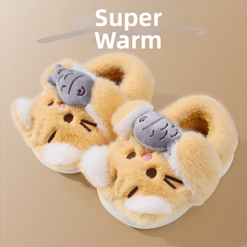 Gyerekeknek szánt pamut papucs, plüss felsőrésszel, EVA talppal, hátsó pánttal, nyuszi karikatúra mintával