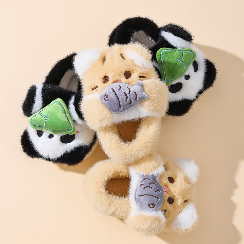 Gyerekeknek szánt pamut papucs, plüss felsőrésszel, EVA talppal, hátsó pánttal, nyuszi karikatúra mintával