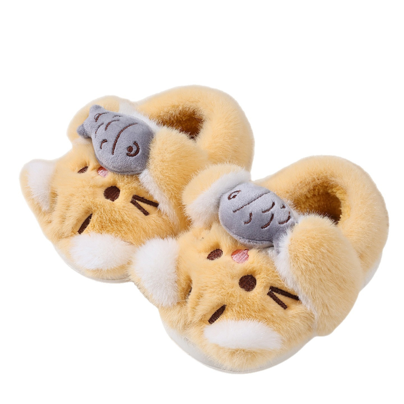 Gyerekeknek szánt pamut papucs, plüss felsőrésszel, EVA talppal, hátsó pánttal, nyuszi karikatúra mintával