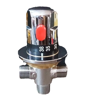 Αναμικτήρας μπανιέρας τεσσάρων σημείων, κρυφή εγκατάσταση, σταθερή θερμοκρασία, χαλκός, χρωμιωμένη επιφάνεια (λειτουργία 20–50°C)