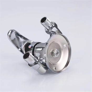 Robinet de amestec montat pe perete din cupru pentru duș cu apă caldă/rece, nucleu ceramic al ventilului, 4 porturi, 90°C temperatură de funcționare