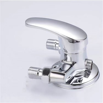 Robinet de amestec montat pe perete din cupru pentru duș cu apă caldă/rece, nucleu ceramic al ventilului, 4 porturi, 90°C temperatură de funcționare