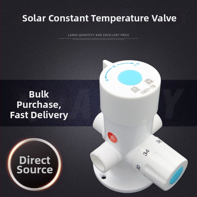 Solárny termosstatický sprchový ventil, otvorená montáž, mechanická indukcia, model YS026, pracovný tlak 1 MPa, studená voda 5°C, horúca voda 90°C, výstupný prietok 15 L/min