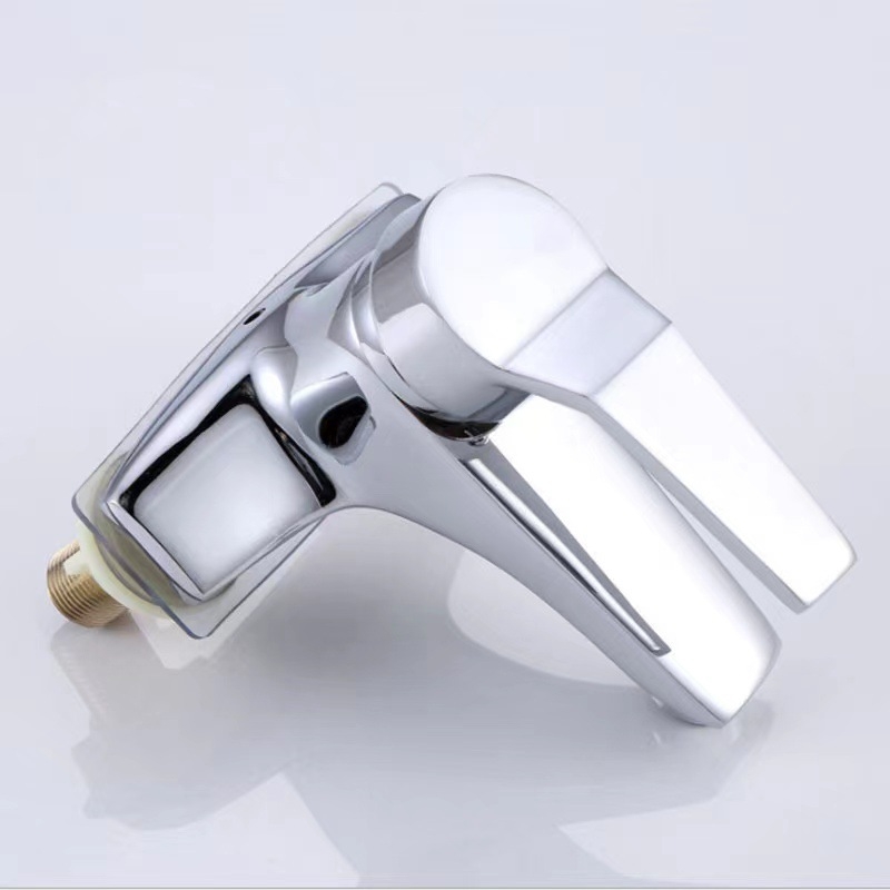 Μπαταρία νιπτήρα μπάνιου με διπλό τρύπημα, ζεστό και κρύο νερό, διπλής χρήσης μηχανισμός ανάμιξης, αντιψεκασμός, μοντέρνος μινιμαλισμός, μοντέλο 062