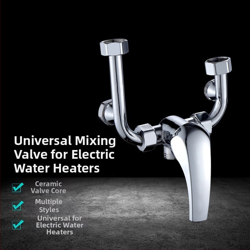 Valvă de amestec pentru încălzitor electric de apă pentru duș, montaj pe suprafață, robinet de amestec în formă de U, model LJ-201702, presiune de lucru 0.85, apă caldă 100, debit 230