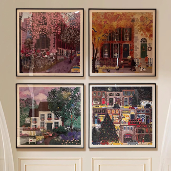 Četiri godišnja doba – plošni puzzle s okvirom za fotografiju, papirni materijal, plastično pakiranje, za uzrast 7–14 godina, Složene ilustracije i ploče