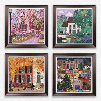 Četiri godišnja doba – plošni puzzle s okvirom za fotografiju, papirni materijal, plastično pakiranje, za uzrast 7–14 godina, Složene ilustracije i ploče