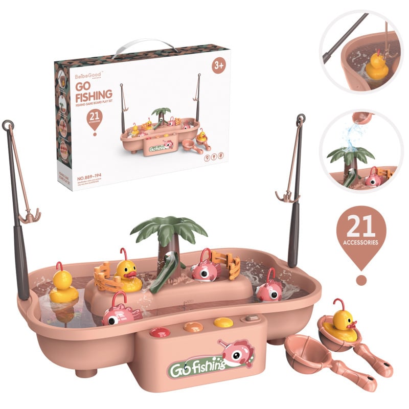 Jucărie interactivă de pescuit pe apă pentru copii (Material: Plastic; Funcție: joc de rol cu muzică; Vârstă: 4-6 ani; Jucărie de apă cu dezvoltare cognitivă)