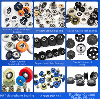 Jing Zheng roată cu rulment din plastic, canelură în formă de U, ghidaj pentru şină pentru uşi şi ferestre