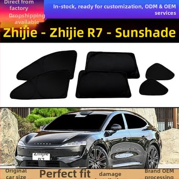 Κουρτίνα ηλιοπροστασίας αυτοκινήτου για R7 – πλήρης κάλυψη, ιδιωτικότητα και θερμομόνωση, εγκατάσταση με snap-in, κατάλληλη για εμπρόσθια, πίσω και οροφής παράθυρα.