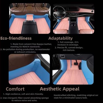 Kožené podlahové rohože do auta pre špeciálne auto, Da Sheng, prispôsobiteľné, možnosti Leather Foot Mat, Silk Loop Foot Mat, Lawn Foot Mat