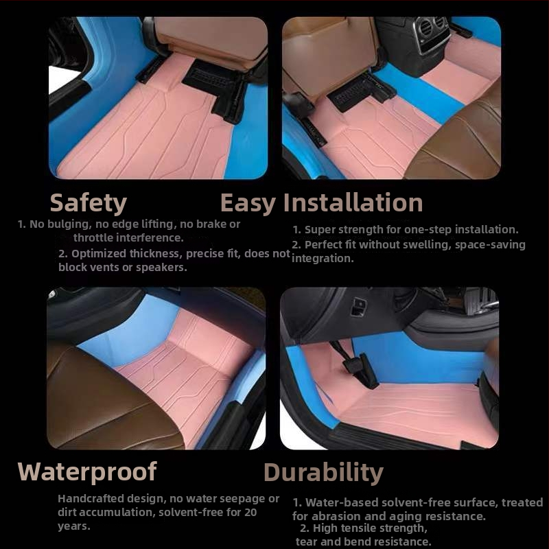 Kožené podlahové rohože do auta pre špeciálne auto, Da Sheng, prispôsobiteľné, možnosti Leather Foot Mat, Silk Loop Foot Mat, Lawn Foot Mat