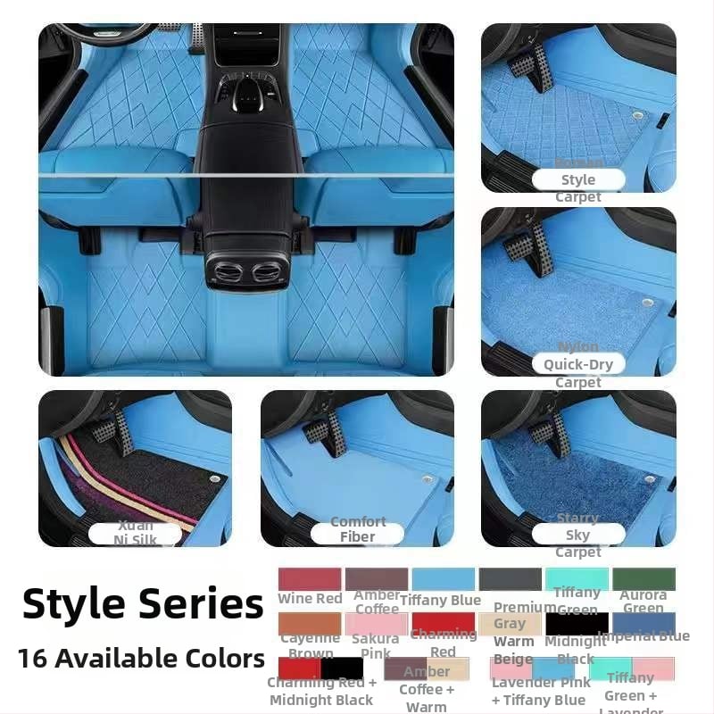 Kožené podlahové rohože do auta pre špeciálne auto, Da Sheng, prispôsobiteľné, možnosti Leather Foot Mat, Silk Loop Foot Mat, Lawn Foot Mat