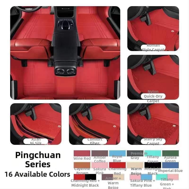 Kožené podlahové rohože do auta pre špeciálne auto, Da Sheng, prispôsobiteľné, možnosti Leather Foot Mat, Silk Loop Foot Mat, Lawn Foot Mat