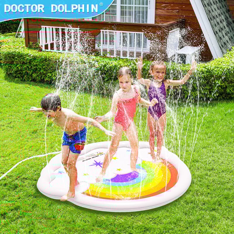 Covoraș de stropire cu apă din PVC pentru copii – dezvoltare senzorială și stimularea interesului, potrivit pentru 4–6 ani, brand Dr. Dolphin