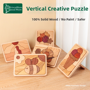 Merpin Placă de puzzle din lemn pentru copii, puzzle plat, 4–6 ani