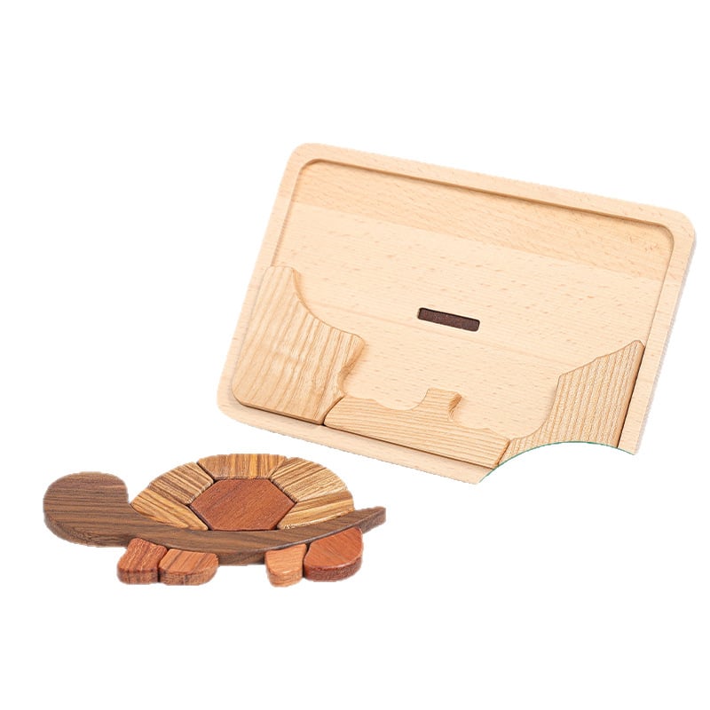 Merpin Placă de puzzle din lemn pentru copii, puzzle plat, 4–6 ani