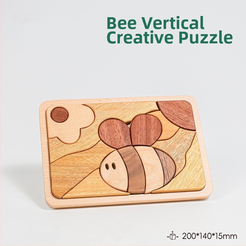 Merpin Placă de puzzle din lemn pentru copii, puzzle plat, 4–6 ani