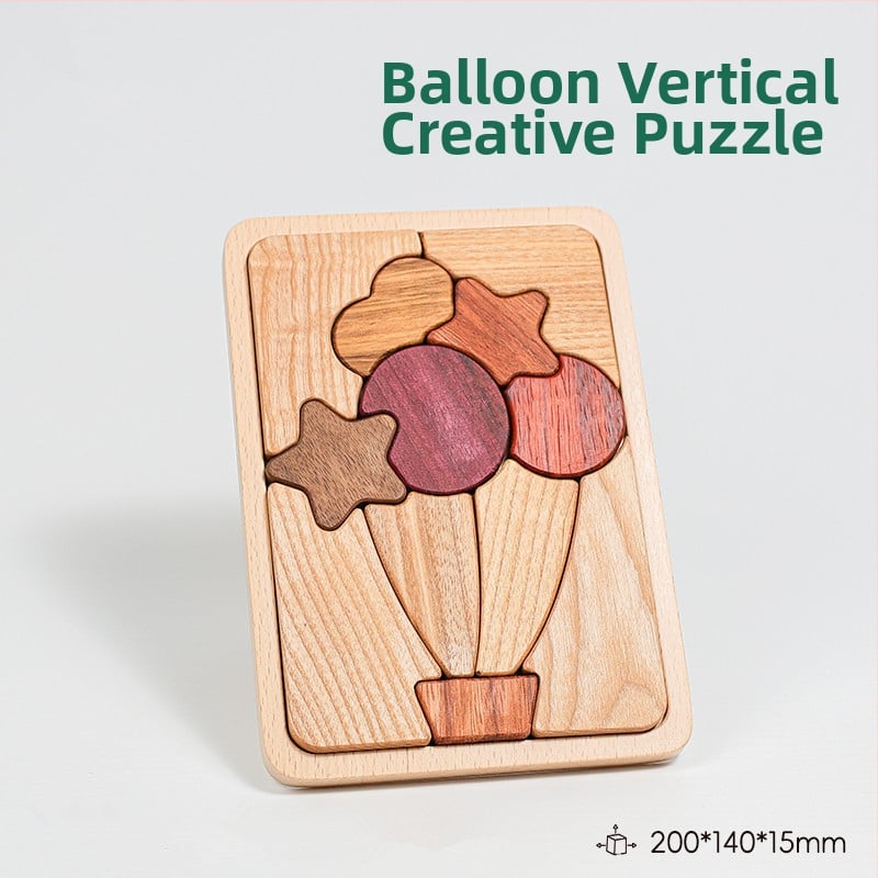 Merpin Placă de puzzle din lemn pentru copii, puzzle plat, 4–6 ani