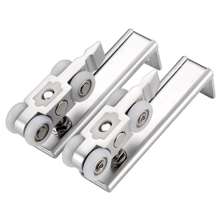 Kotačić za klizna vrata AM005, aluminijska legura, za drvena vrata, moderan minimalistički stil, pogodno za debljinu vrata iznad 30 mm