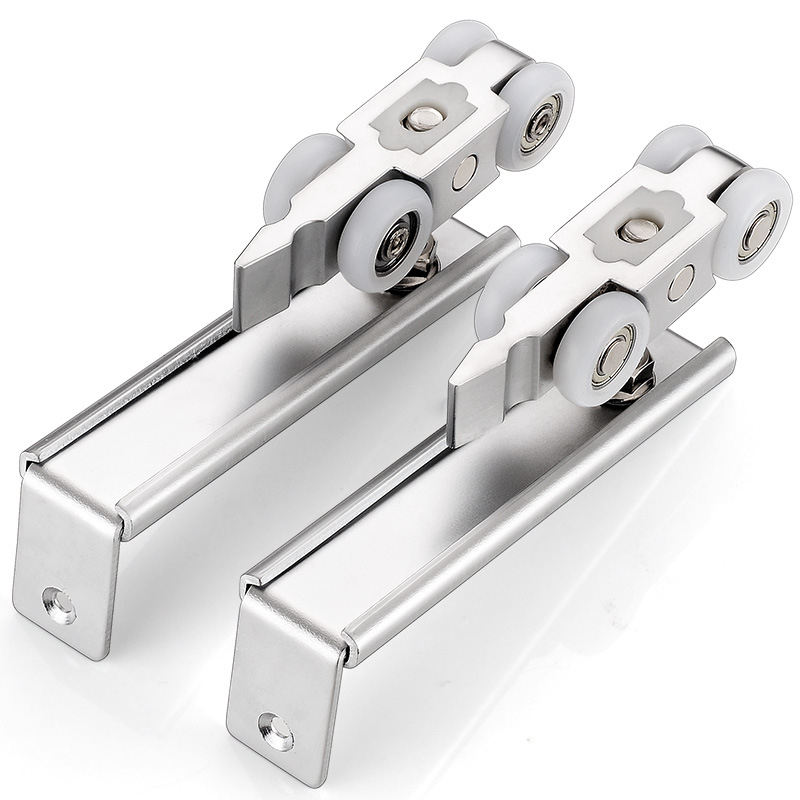 Kotačić za klizna vrata AM005, aluminijska legura, za drvena vrata, moderan minimalistički stil, pogodno za debljinu vrata iznad 30 mm