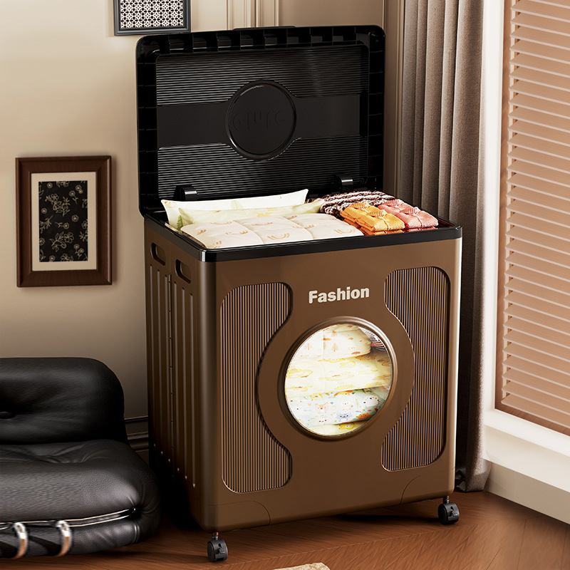 Baoyue 8885 Cutie pentru depozitare haine cu roți, pliabilă, 100–150 L, material PP