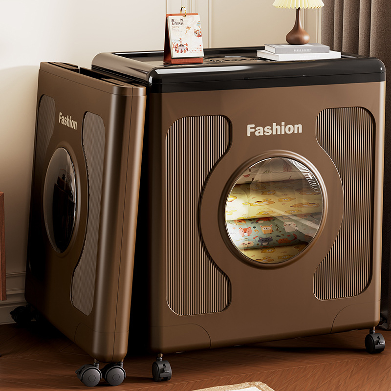 Baoyue 8885 Cutie pentru depozitare haine cu roți, pliabilă, 100–150 L, material PP