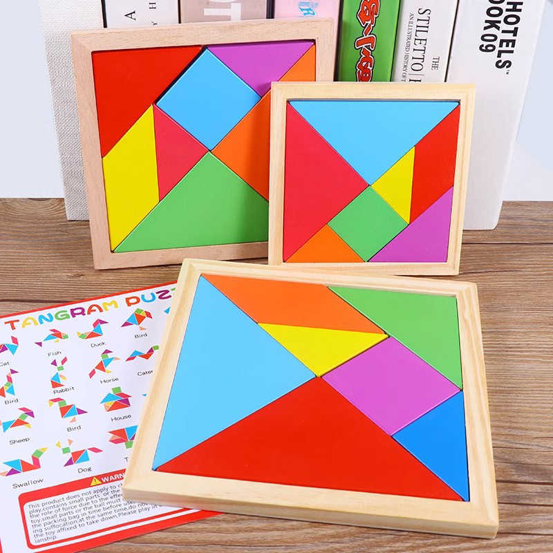 Drevena tangram slagalica - edukativna igračka za djecu od 4 do 6 godina; materijal: drvo; podrijetlo: Zhejiang
