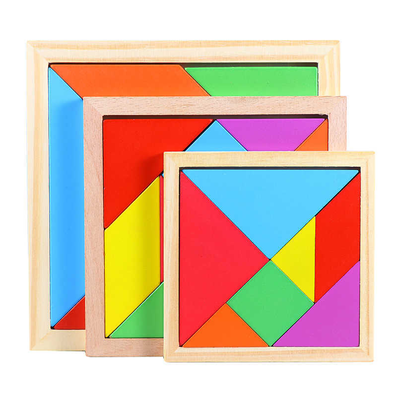 Drevena tangram slagalica - edukativna igračka za djecu od 4 do 6 godina; materijal: drvo; podrijetlo: Zhejiang