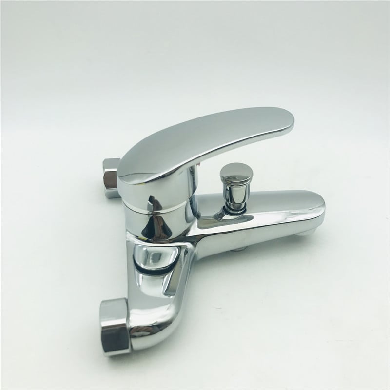 Montaj pe perete - robinet de baie cu amestec, cartuș ceramic, aliaj de zinc, 0–90°C, 0.8 MPa