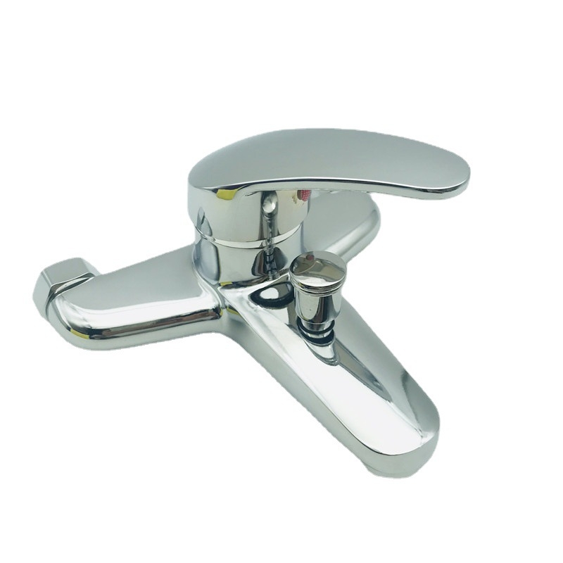 Montaj pe perete - robinet de baie cu amestec, cartuș ceramic, aliaj de zinc, 0–90°C, 0.8 MPa