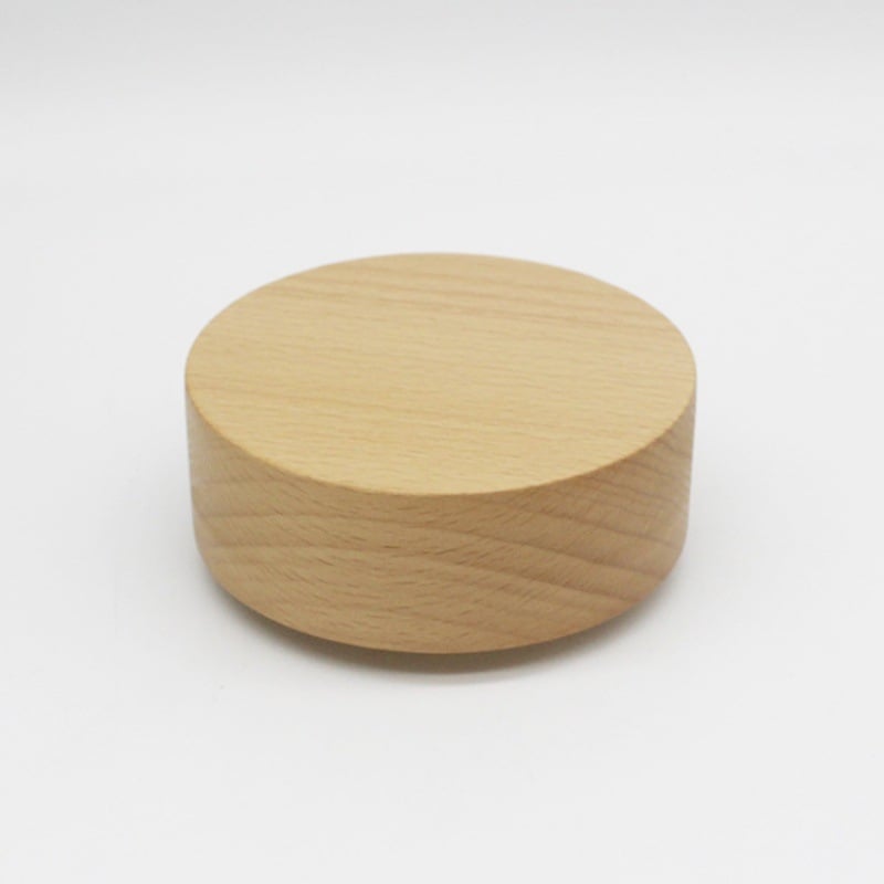 Cutie muzicală din lemn cu bază rotativă – lemn de piersic, stil simplu și modern, imprimare