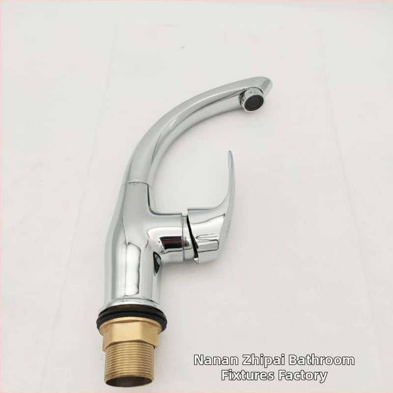 Robinet de bucătărie, rotativ, din aliaj de zinc, amestec apă caldă și rece (Model zp-094; interval de funcționare 0–90°C; presiune nominală 0,8 MPa; diametrul șeziului valvei 35 mm)