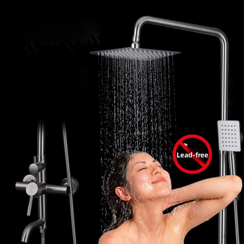 Set de duș din oțel inoxidabil 304, ploaie, montaj pe perete, YAMANSI, temperatură de lucru 0-90°C, presiune nominală 1.6 MPa