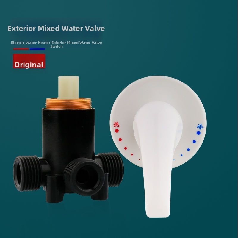 Valvă de amestec montată pe perete, dublu control (6 L/min, 0.2–1.0 MPa, 5–75°C, 4 porturi)