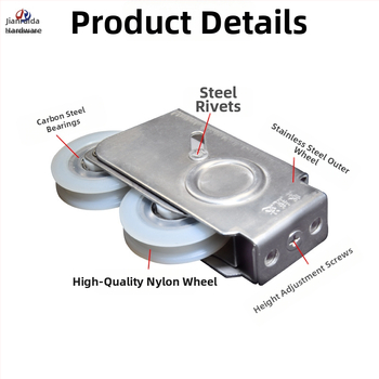 Rulment cu două roți pentru ferestre și uși glisante | oțel inoxidabil | Model: rulment Tip 90 | raza canalei pentru cablu: 6 mm | capacitate de încărcare: 60 kg | prelucrare: OEM cu siglă
