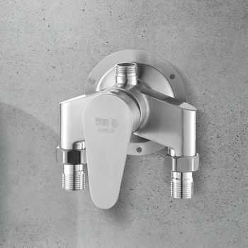 Ventil de amestec pentru duș, oțel inoxidabil 304, montaj la suprafață, pe perete, cartuș ceramic, 0–100°C, 1,6 MPa
