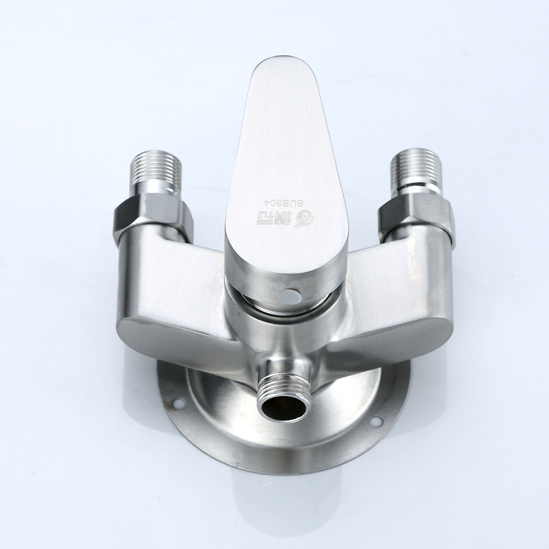 Ventil de amestec pentru duș, oțel inoxidabil 304, montaj la suprafață, pe perete, cartuș ceramic, 0–100°C, 1,6 MPa