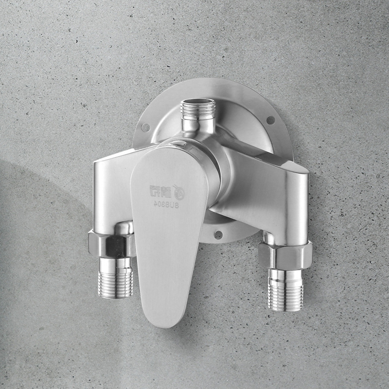 Ventil de amestec pentru duș, oțel inoxidabil 304, montaj la suprafață, pe perete, cartuș ceramic, 0–100°C, 1,6 MPa